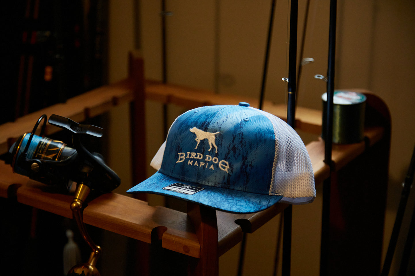 Realtree Fishing Light Blue/White Mesh Cap