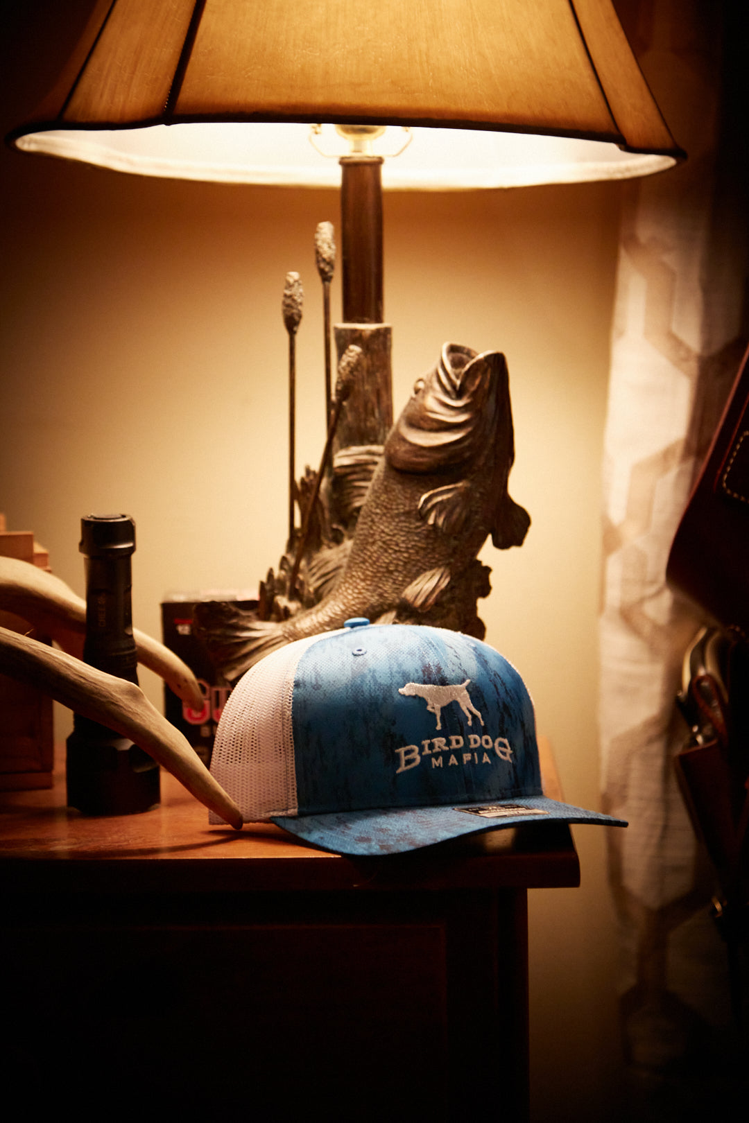 Realtree Fishing Light Blue/White Mesh Cap