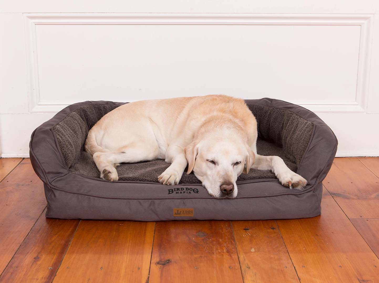 Dog bed with clearance headrest